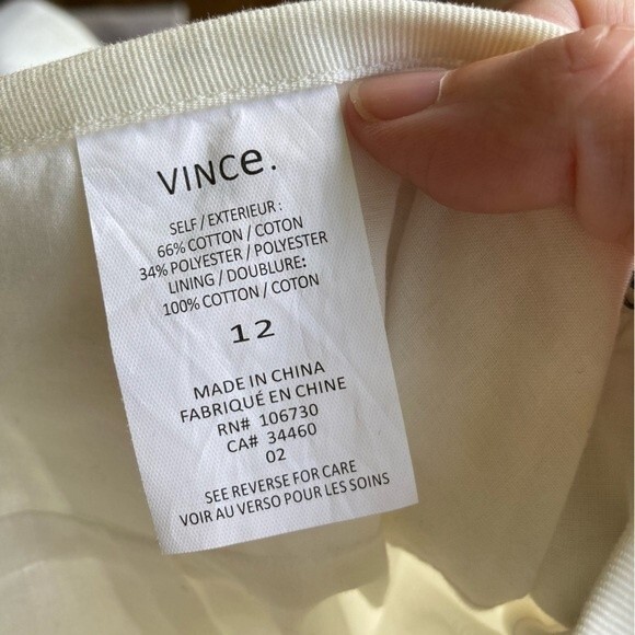 Vince Women’s cotton preppy white pleated skirt size 12. New with tags! 😍 - Picture 7 of 11
